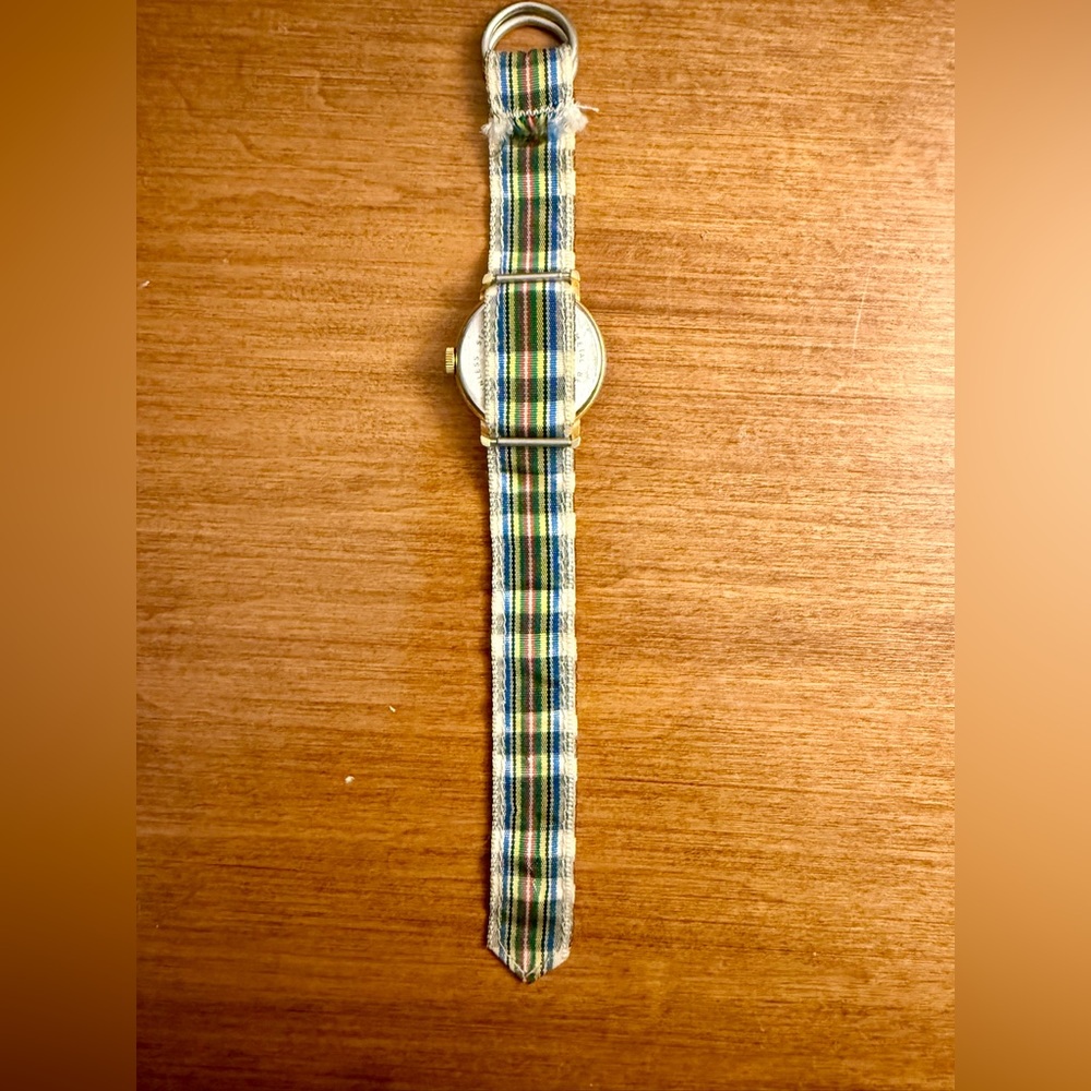 Vintage Registered Edition Mickey Mouse Watch with plaid fabric band DISNEY - Picture 3 of 8